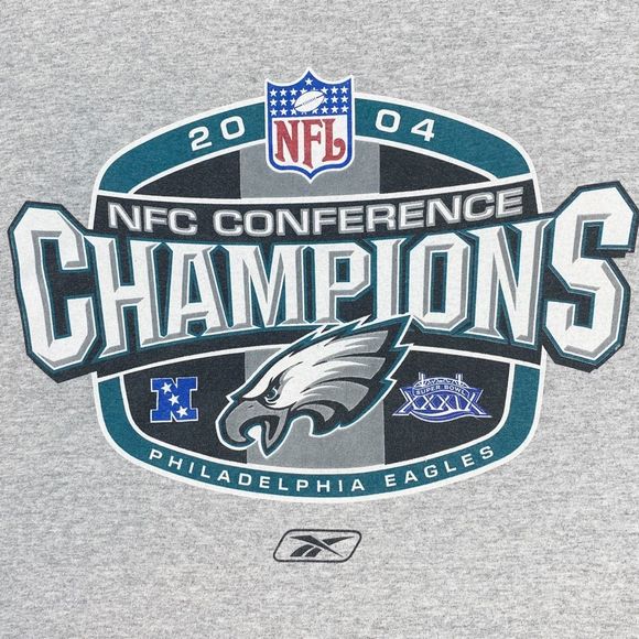 Vintage Reebok x NFL 2004 NFC Conference Champions Philadelphia Eagles Tee - Picture 2 of 4